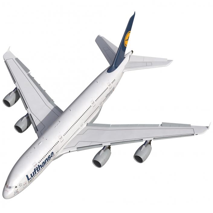 Airbus A380-900 Lufthansa Rigged 3D