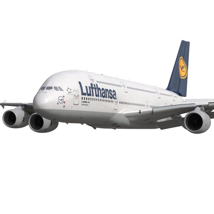 Airbus A380-900 Lufthansa Rigged 3D