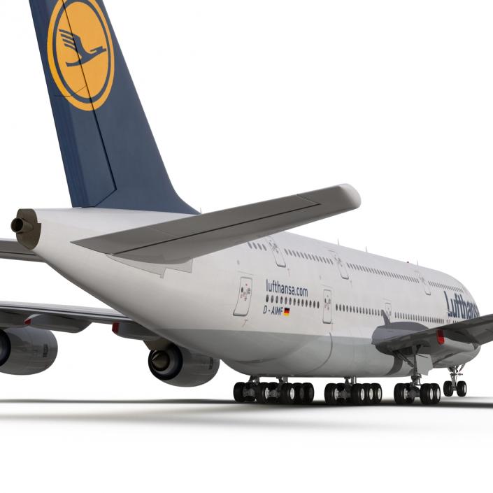 Airbus A380-900 Lufthansa Rigged 3D