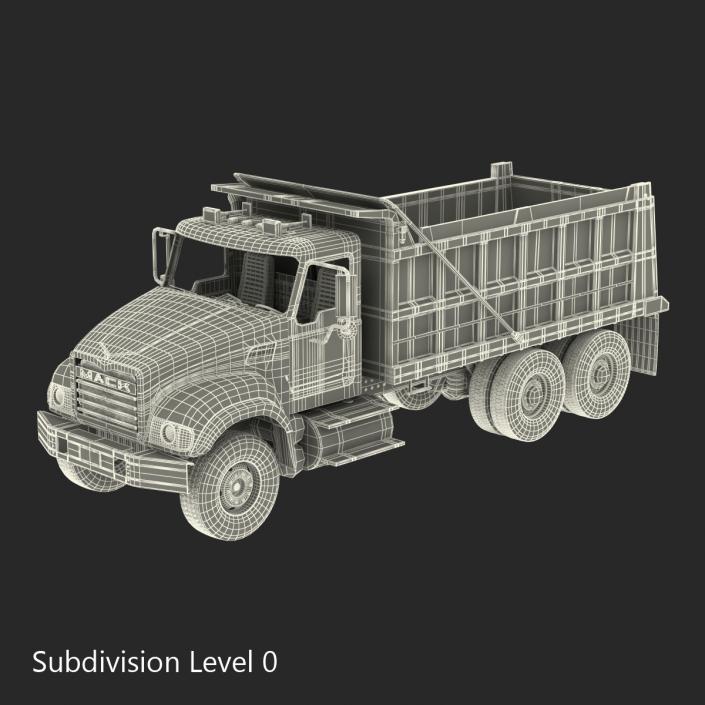 Dump Truck Mack Rigged 3D