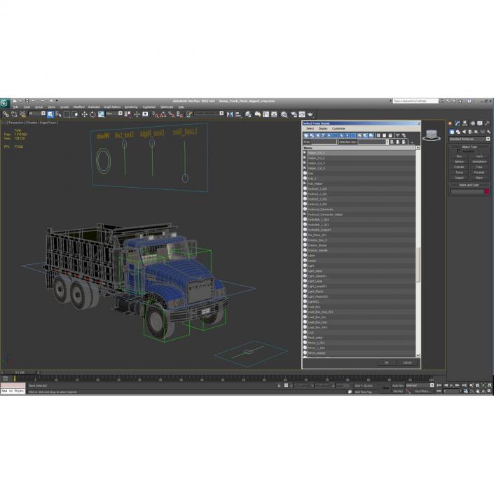 Dump Truck Mack Rigged 3D