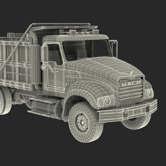 Dump Truck Mack Rigged 3D