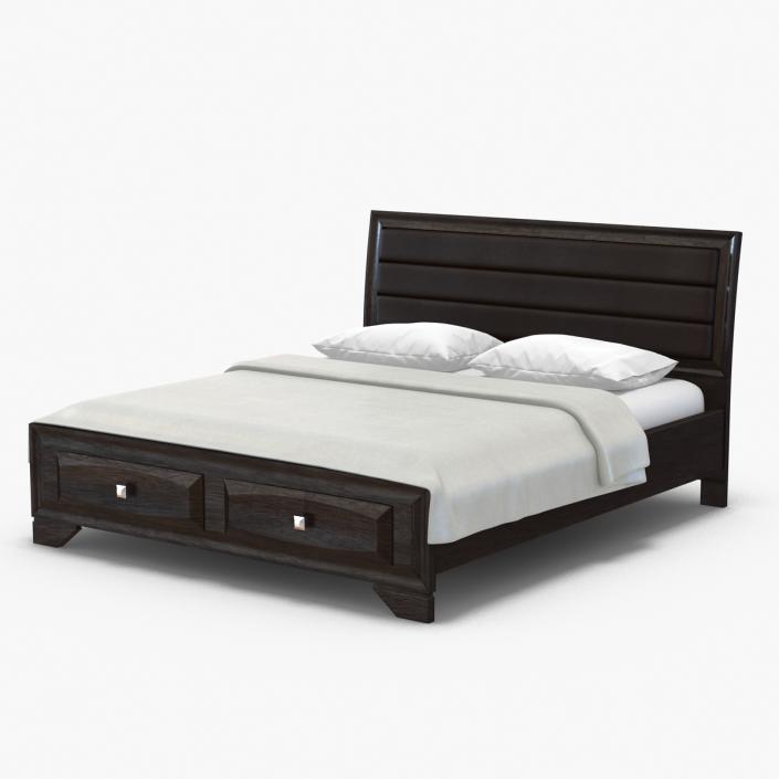 Queen Bed 3D model