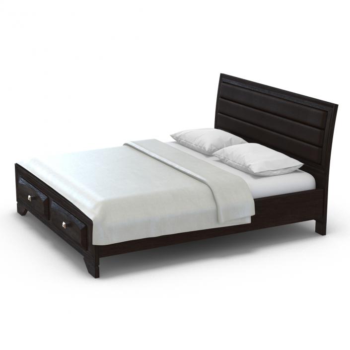 Queen Bed 3D model