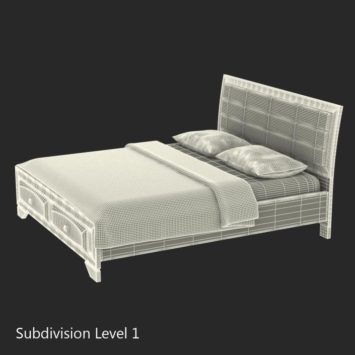 Queen Bed 3D model