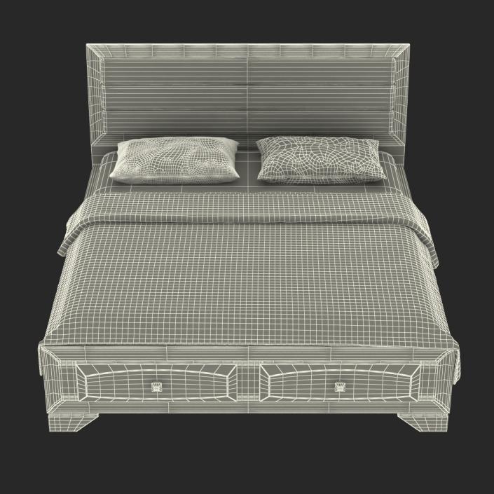 Queen Bed 3D model