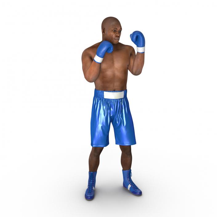 3D African American Boxer 2 Pose 2