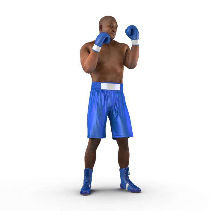 3D African American Boxer 2 Pose 2