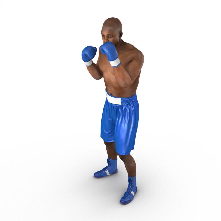 3D African American Boxer 2 Pose 2