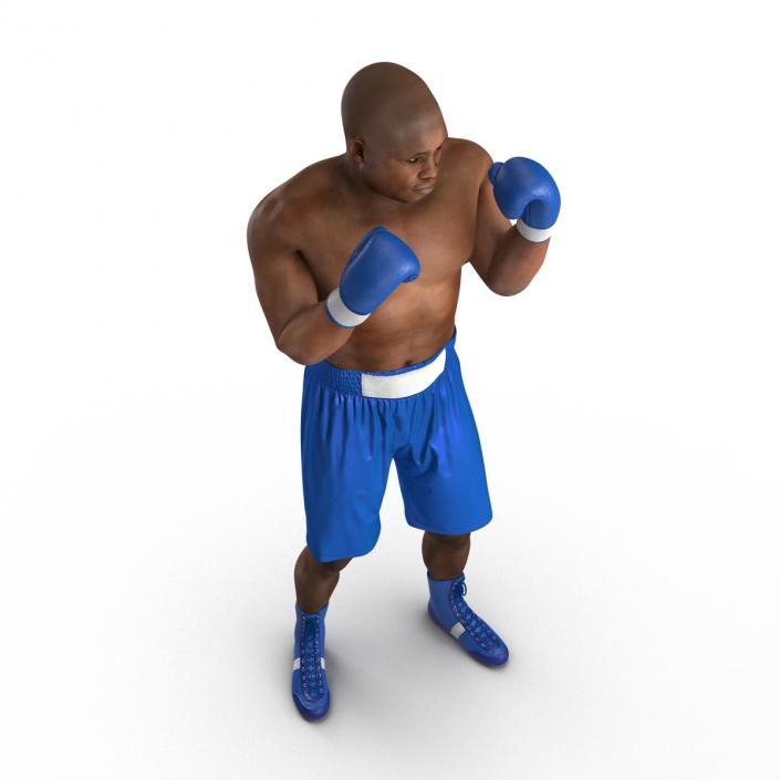 3D African American Boxer 2 Pose 2