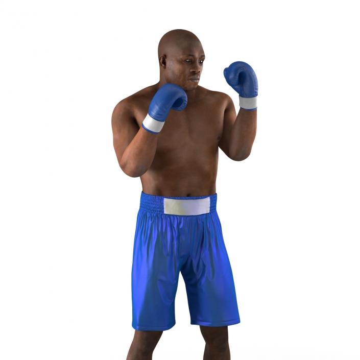 3D African American Boxer 2 Pose 2