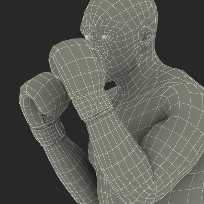 3D African American Boxer 2 Pose 2