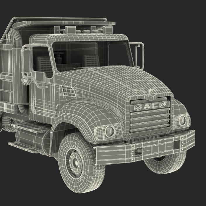 3D Dump Truck Mack Simple Interior