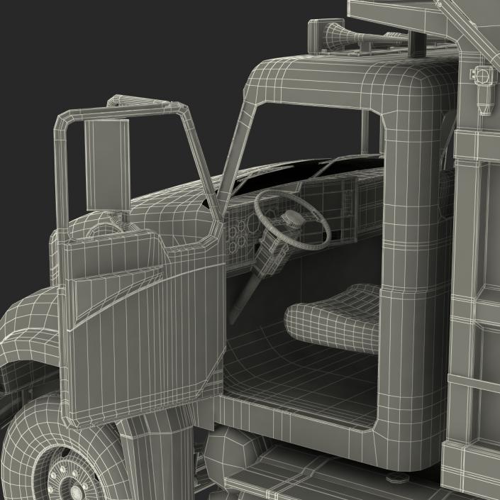 3D Dump Truck Mack Simple Interior