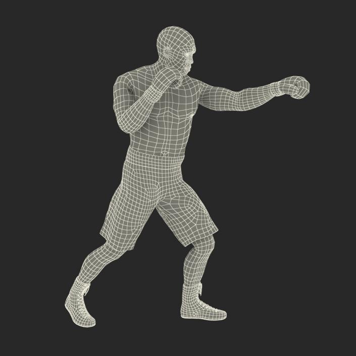 3D African American Boxer 2 Pose 3