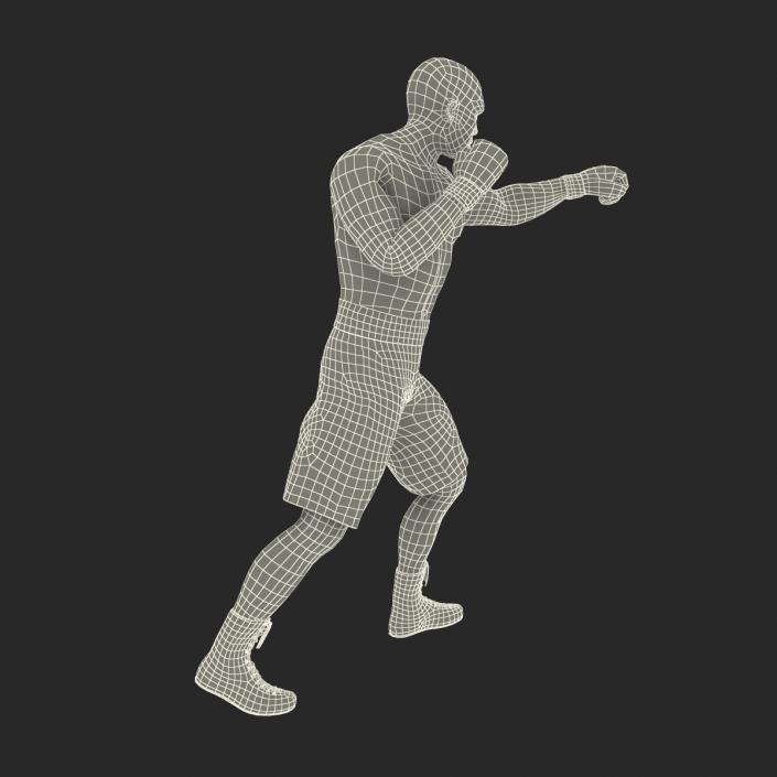 3D African American Boxer 2 Pose 3