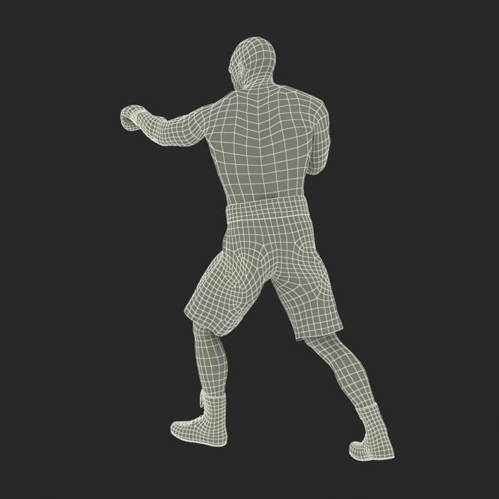 3D African American Boxer 2 Pose 3