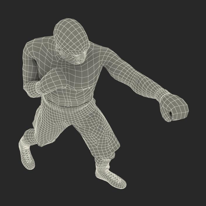 3D African American Boxer 2 Pose 3