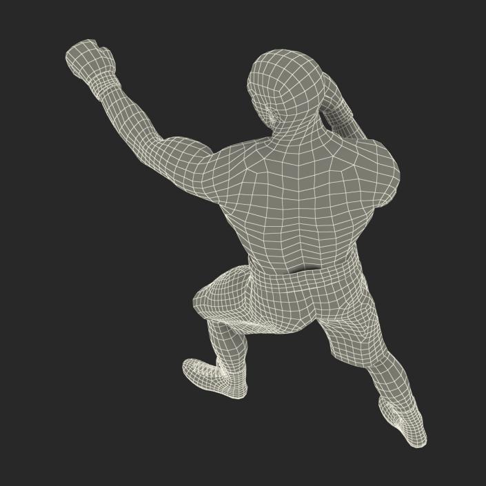 3D African American Boxer 2 Pose 3