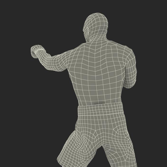 3D African American Boxer 2 Pose 3