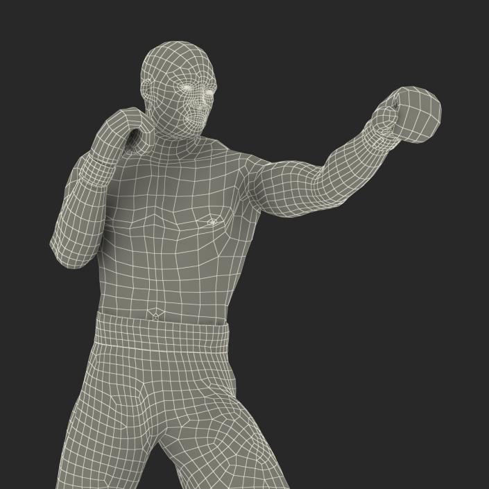 3D African American Boxer 2 Pose 3