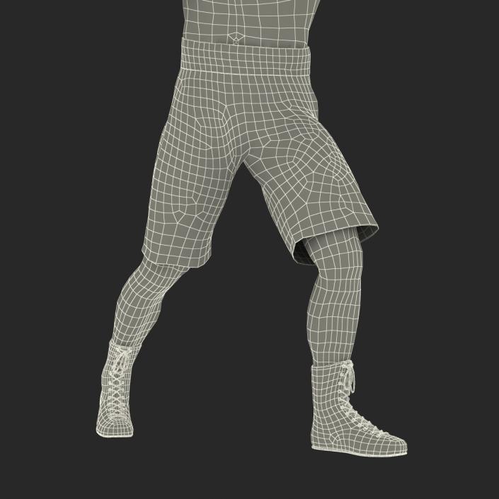 3D African American Boxer 2 Pose 3