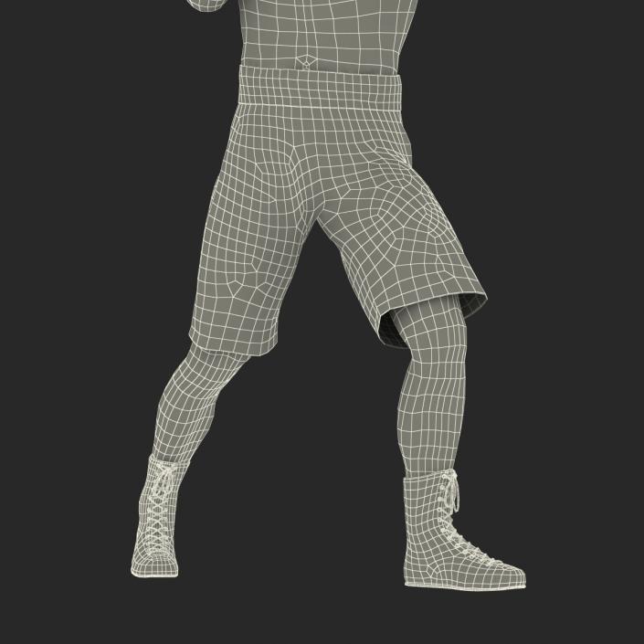 3D African American Boxer 2 Pose 3