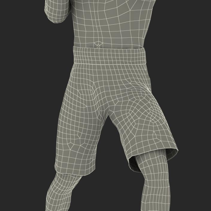 3D African American Boxer 2 Pose 3