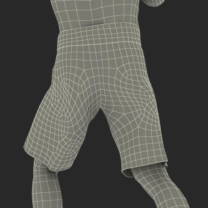 3D African American Boxer 2 Pose 3