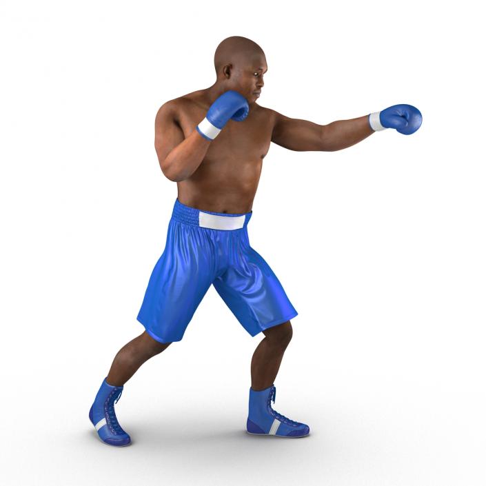 3D African American Boxer 2 Pose 3