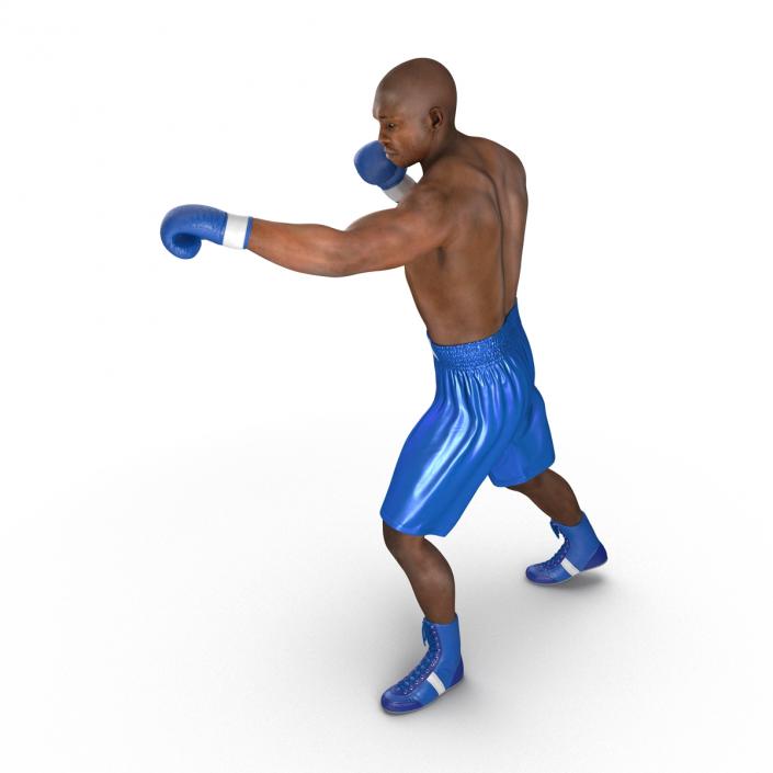 3D African American Boxer 2 Pose 3