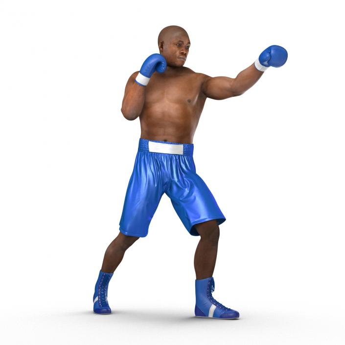 3D African American Boxer 2 Pose 3