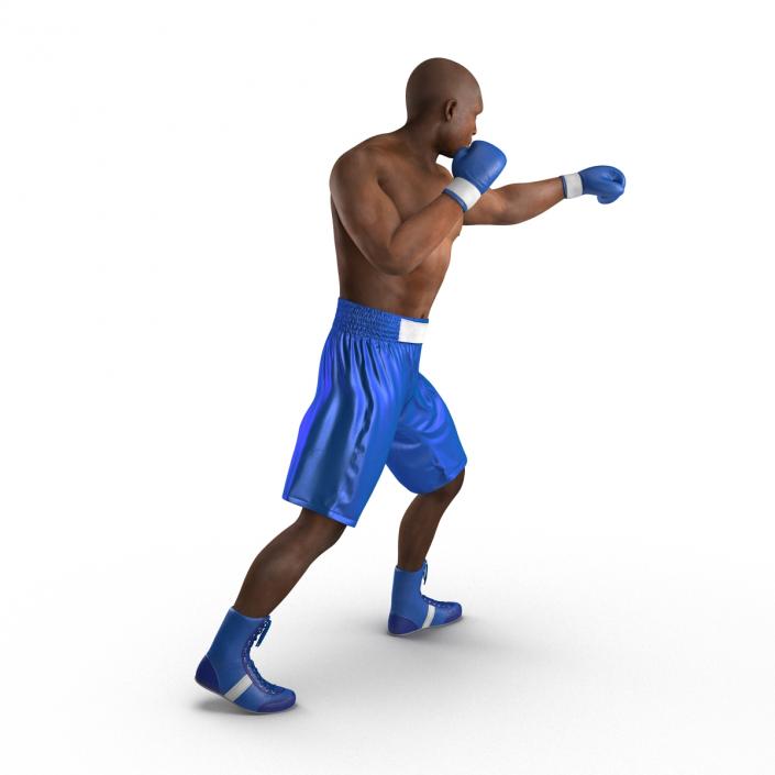 3D African American Boxer 2 Pose 3