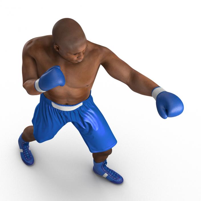 3D African American Boxer 2 Pose 3