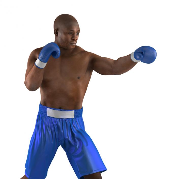 3D African American Boxer 2 Pose 3