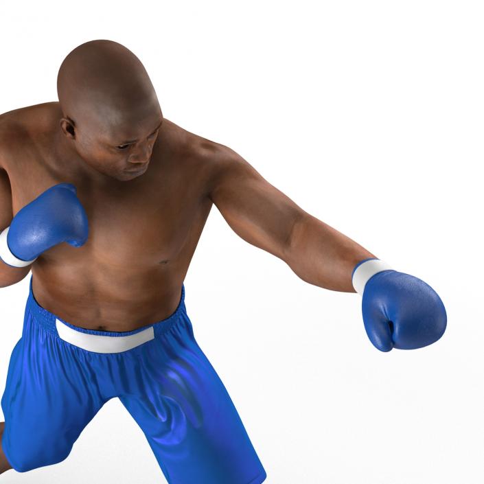 3D African American Boxer 2 Pose 3