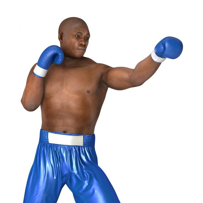 3D African American Boxer 2 Pose 3