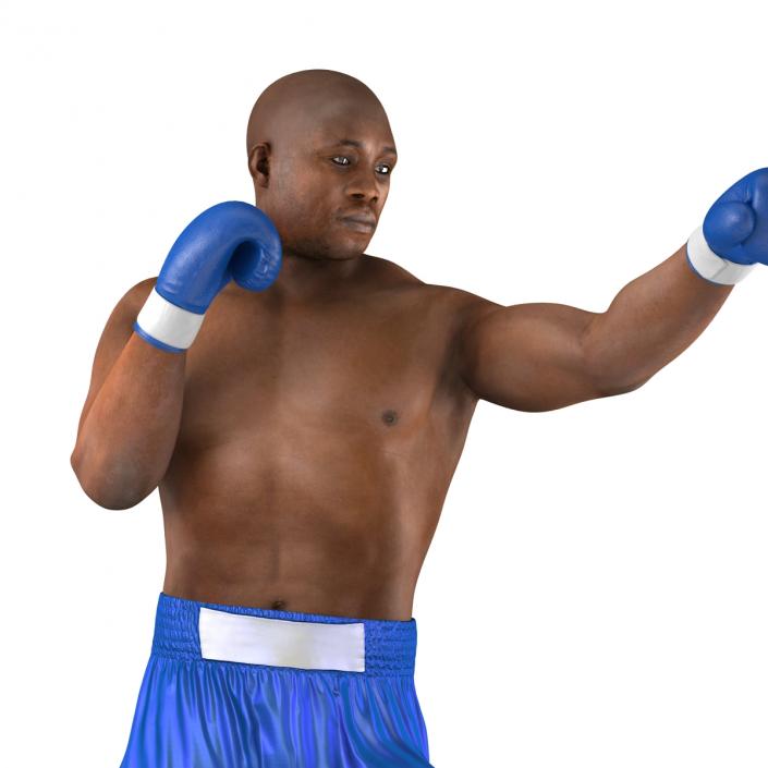 3D African American Boxer 2 Pose 3