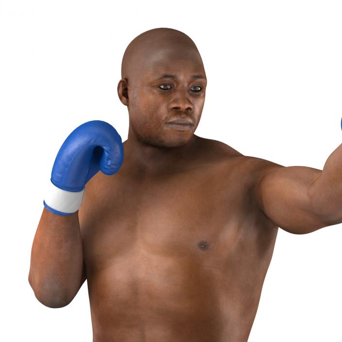 3D African American Boxer 2 Pose 3