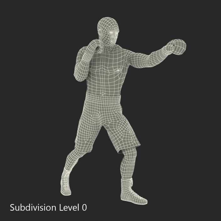 3D African American Boxer 2 Pose 3