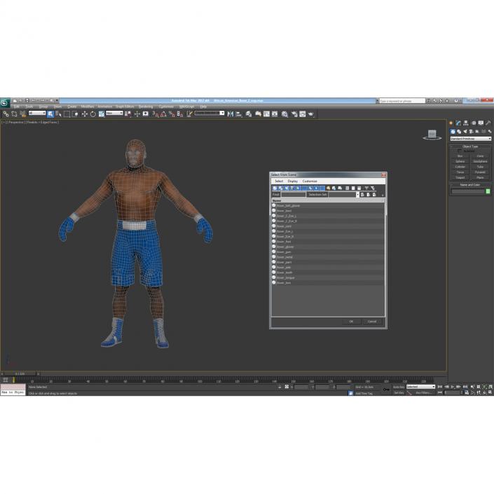 African American Boxer 2 3D model