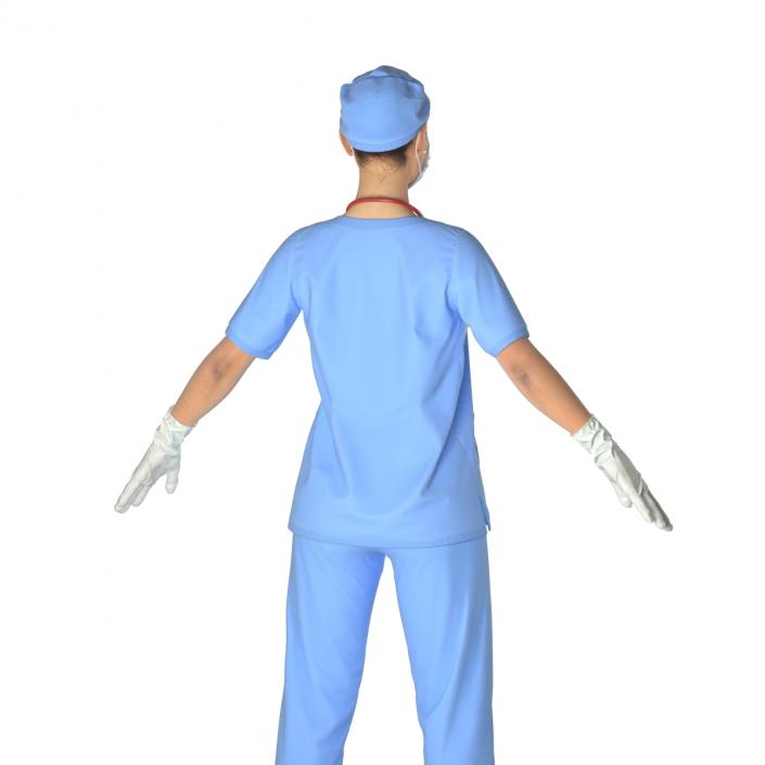 3D model Asian Female Surgeon