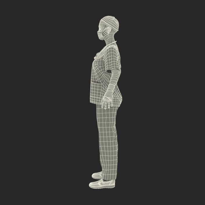 3D model Asian Female Surgeon