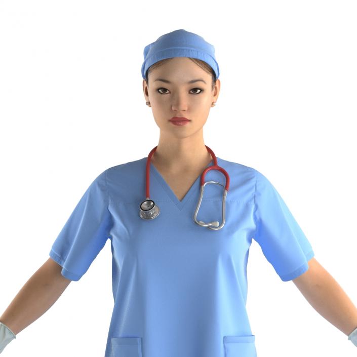 Asian Female Surgeon 2 3D