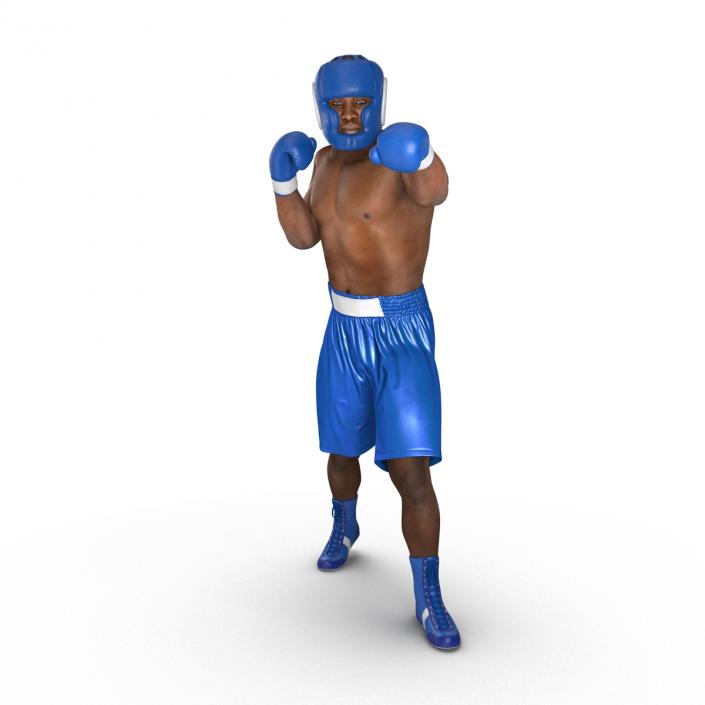 African American Boxer Pose 3 3D model