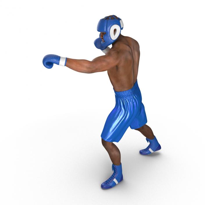 African American Boxer Pose 3 3D model