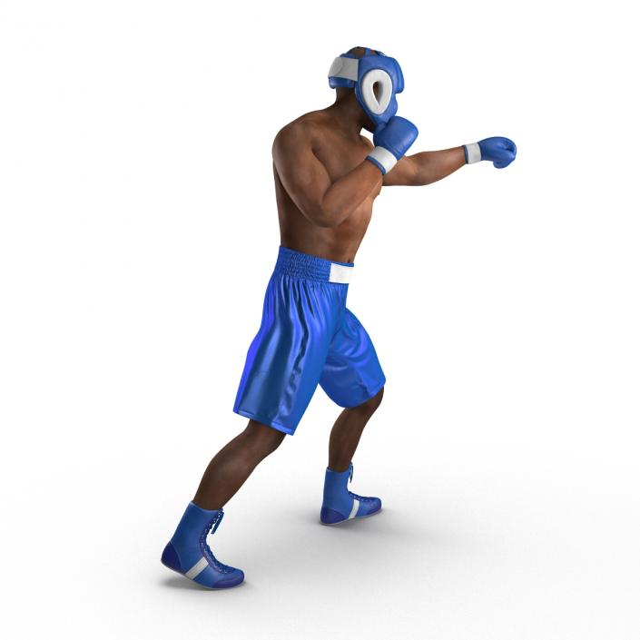 African American Boxer Pose 3 3D model