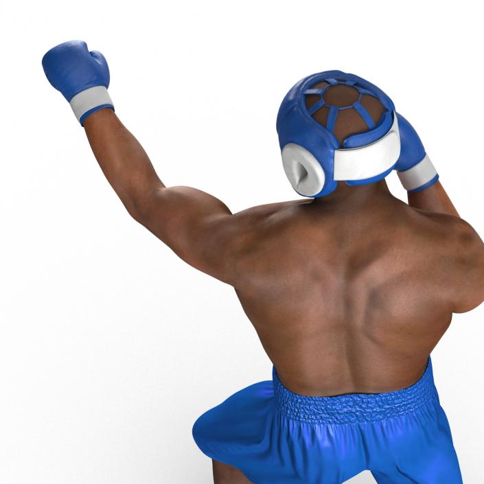 African American Boxer Pose 3 3D model