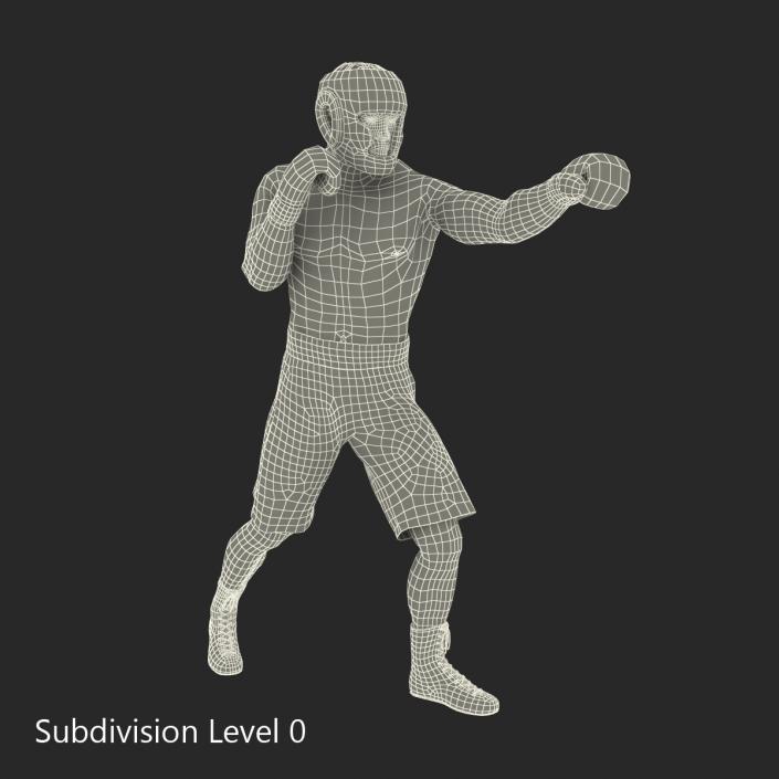 African American Boxer Pose 3 3D model