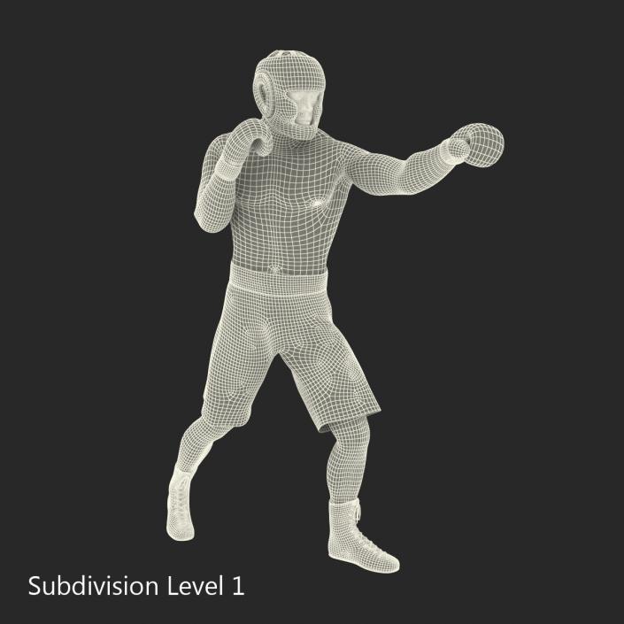 African American Boxer Pose 3 3D model